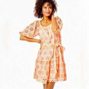 Lilly Pulitzer Kerrigan Dress in Cantaloupe Funflower Sz Medium